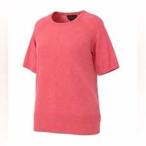 Tahari 100% Merino Wool Short Sleeved Sweater